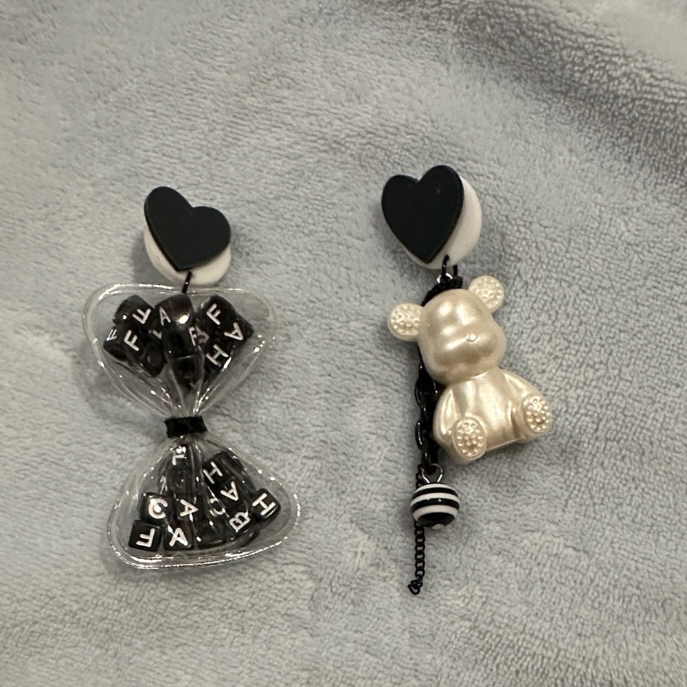 Heart and Bear Keychain Set